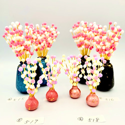 518　ひなまつり 〈お飾り〉　玉飾り丸小壺（光丸小壺・桜祭）一対 7枚目の画像