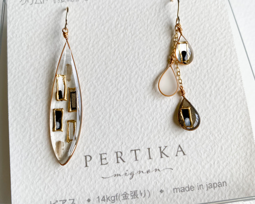 しずく 赤 レッド 雫 花 フラワー ピアス イヤリング