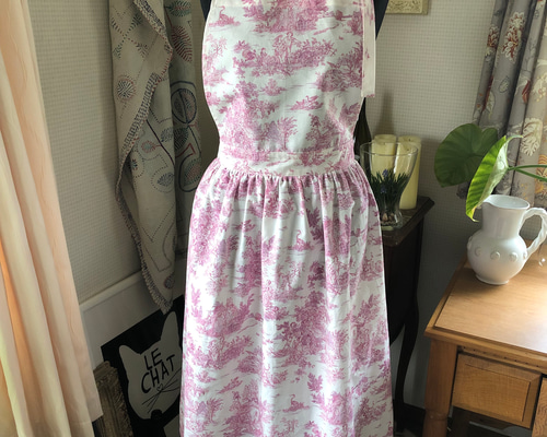 ハンドメイド トワル・ド・ジュイ 2wayギャザーエプロン ハンドメイド トワル・ド・ジュイ 2wayギャザーエプロン