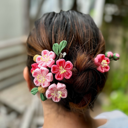 春告(はるつげ)】〈桜梅桃李・梅〉⭐︎OP充実⭐︎ つまみ細工 ボブ