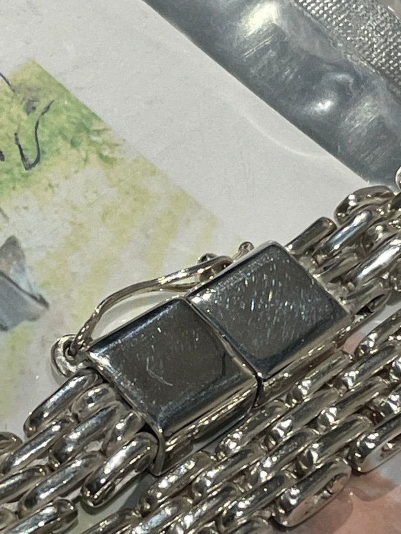 silver925 five rows bracelet insert scrub 18枚目の画像