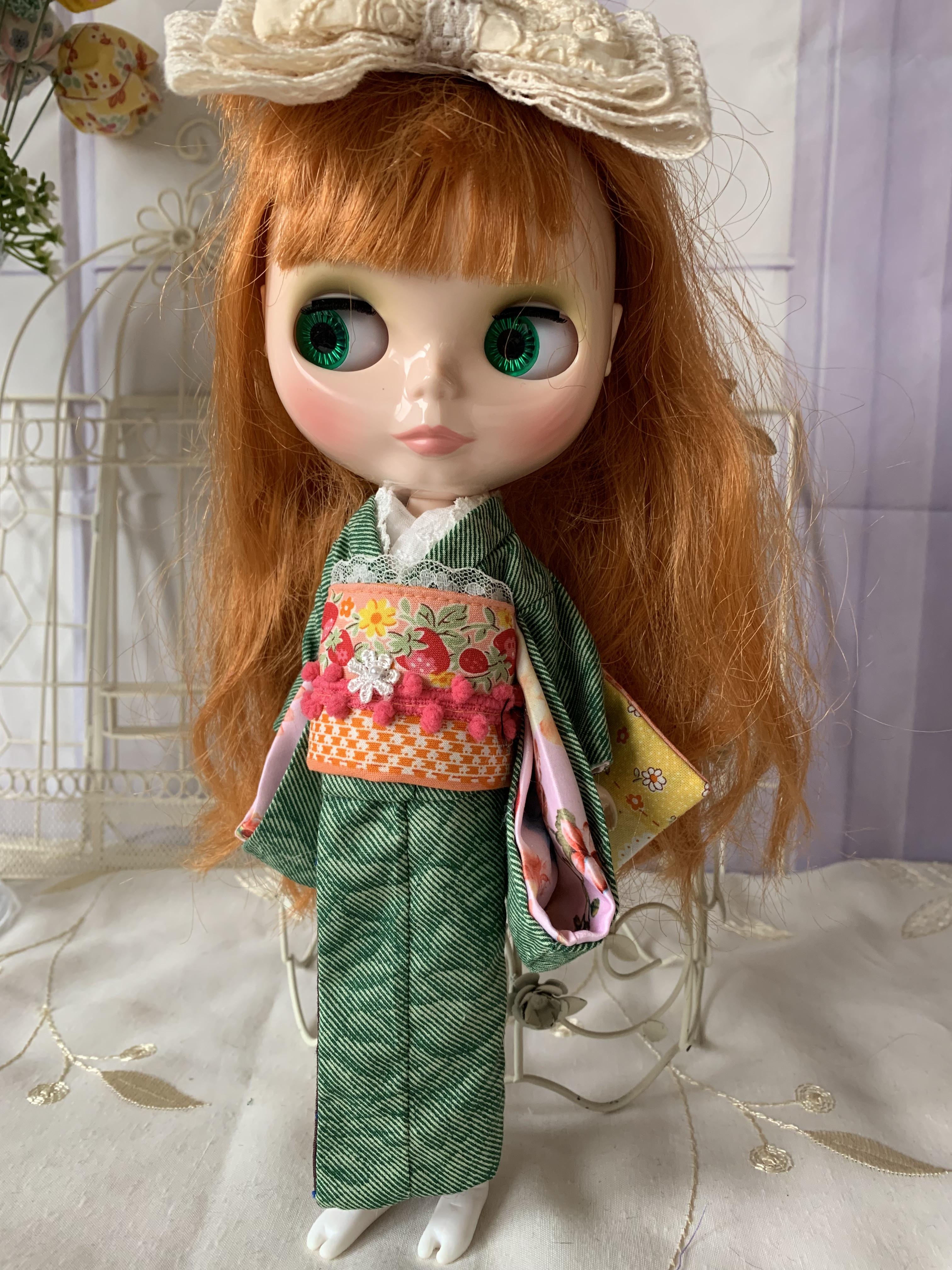 ブライスサイズの着物スタイルのアウトフィットとアクセサリー ブライスサイズの着物スタイルのアウトフィットとアクセサリー