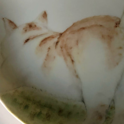 おしり猫のケーキ皿・ぐぅ～んと伸びると気持ちいいにゃ 5枚目の画像