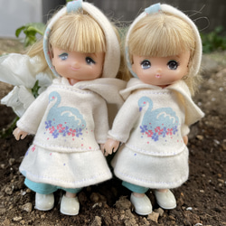 M2333 ミキちゃんマキちゃん ハンドメイド 服 ドットパジャマ パ
