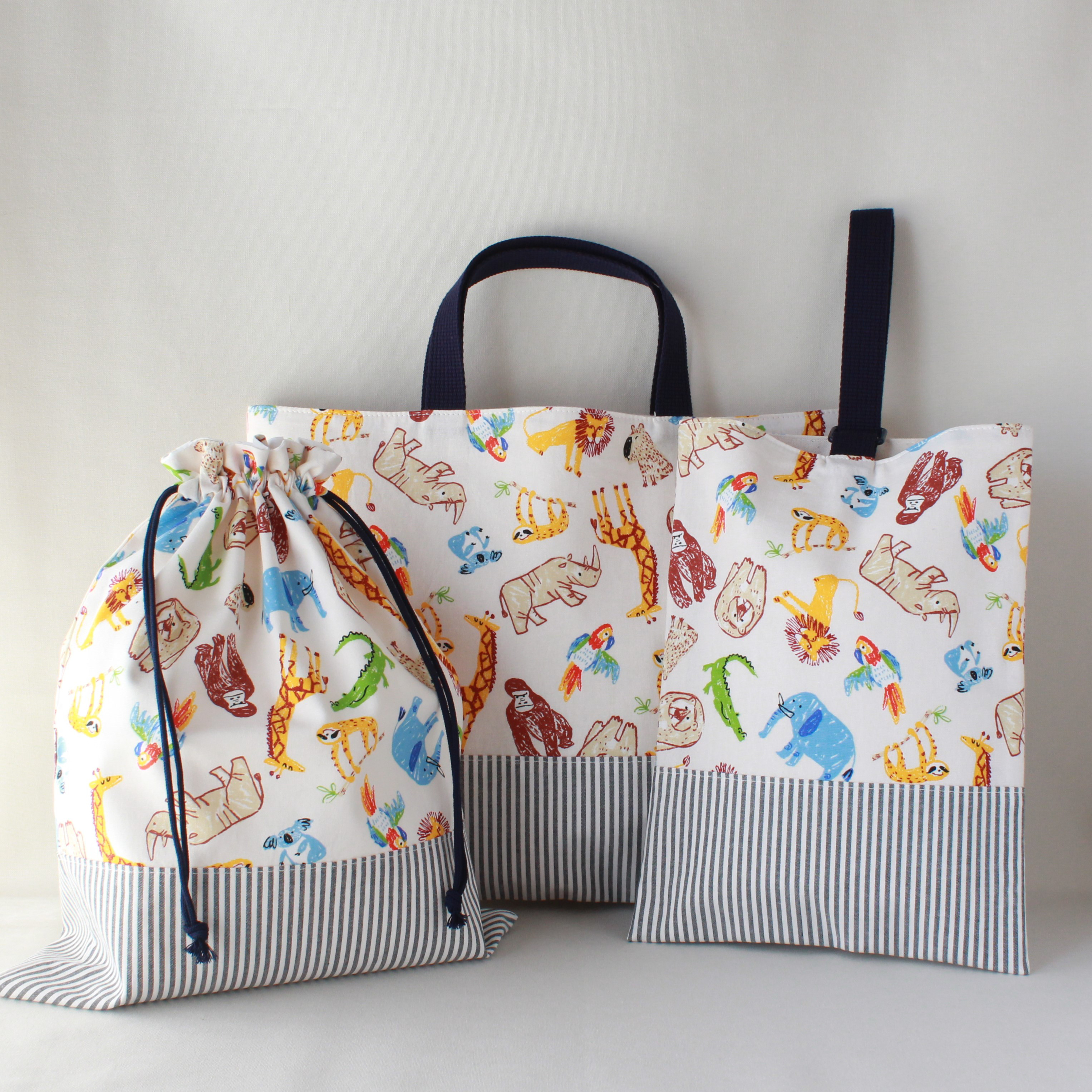 リクエスト品 ハンドメイド 入園入学準備 8点セット 手書き風花柄