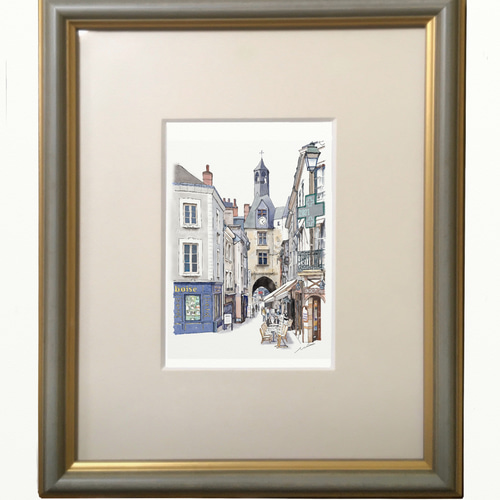 絵画ポストカード額入り ポストカード ヨーロッパ風景画（他の絵と4枚セット売り1.000円