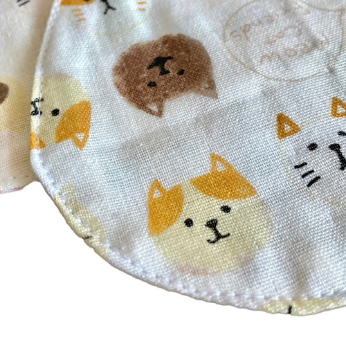 送料無料】猫型 ネコ型 猫耳 布製 コースターセット リバーシブル