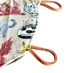 【送料無料】猫型 ネコ型 猫耳 布製 コースターセット リバーシブル ループ付き  猫グッズ 猫の日 キッチン雑貨 a3 12枚目の画像