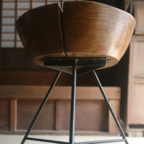 天然ひのき 無垢材 アイアン サイドテーブル 丸太 サイドテーブル 里好