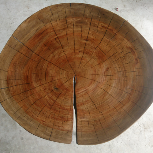 天然ひのき 無垢材 アイアン サイドテーブル 丸太 サイドテーブル 里好