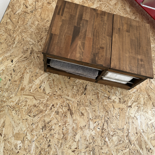 3種有り】木目を活かしたタオルストッカー / 棚・シェルフ・ラック