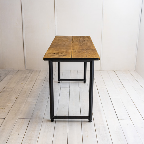 Old oak&Square iron legs work desk [オーク古材とスクエア鉄脚の