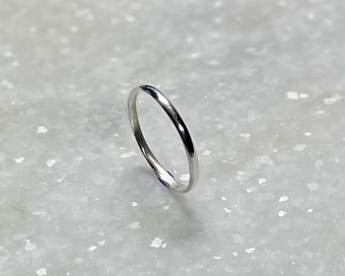 シルバー950】甲丸ストレートリング 指輪・リング Alcor 通販 15404922