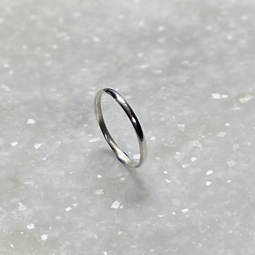 シルバー950】甲丸ストレートリング 指輪・リング Alcor 通販 15404922