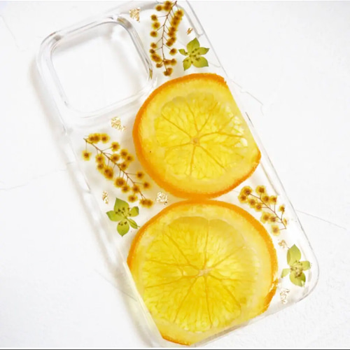 押しフルーツiPhoneケース 押しフルーツスマホケース 押し花  