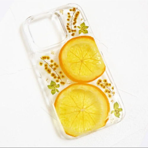 押しフルーツiPhoneケース 押しフルーツスマホケース 押し花  