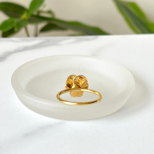 リアルフラワーシリーズ】パンジービオラのリング小 指輪・リング Omi