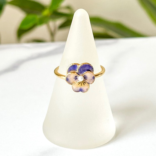 リアルフラワーシリーズ】パンジービオラのリング小 指輪・リング Omi