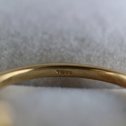 稀少 英国 イギリス ビンテージ ゴールド リング 指輪 天然 タンザナイト 9ct 9カラット 純金率 375 J50 5枚目の画像