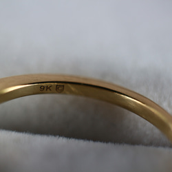 稀少 英国 イギリス ビンテージ ゴールド リング 指輪 天然 タンザナイト 9ct 9カラット 純金率 375 J50 6枚目の画像