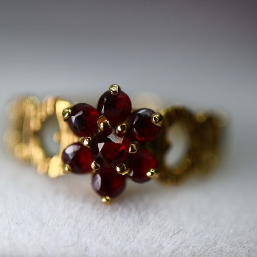 France Antique Ring Snake - K18ゴールド・ターコイズの