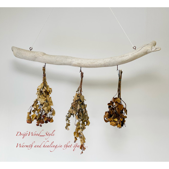 流木インテリア 白くて太い曲線を描く天然流木のハンガーフック 流木ハンガー ハンギング ウォールデコ 北欧 No.186 1枚目の画像