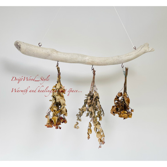 流木インテリア 白くて太い曲線を描く天然流木のハンガーフック 流木ハンガー ハンギング ウォールデコ 北欧 No.186 2枚目の画像