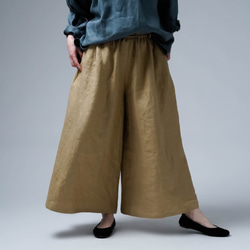 [wafu] 亞麻褲 可以在細胞層面體驗的高級亞麻寬褲 / 香檳 b002v-cmp3 第1張的照片