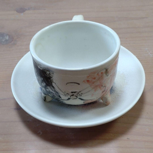 猫反転カップソーサー ティーカップ 大正窯 Uesu Shigeo 通販 15405876