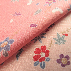 朱がかった薄茶色 正絹色無地 錦紗ちりめん 丹後ちりめん 八掛生地 No