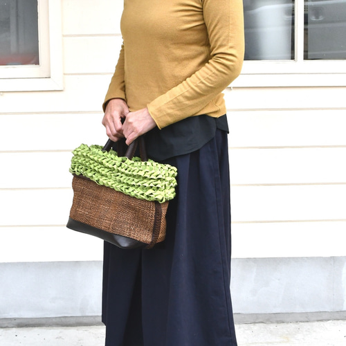 embrace（エンブレイス）大人カゴバッグ 春夏 2023 春色 馬革 リボン  