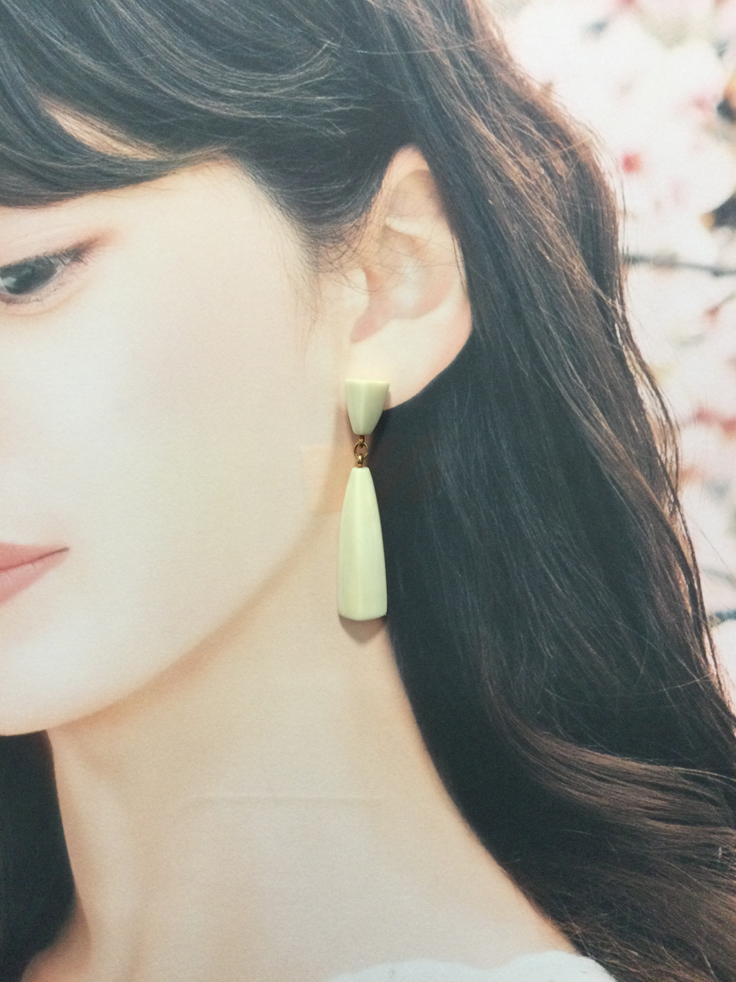 ☆本象牙ピアス(14kgf使用）A-95※