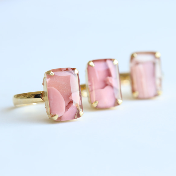 gemstone jewelry ピンクオパールのリング 5枚目の画像