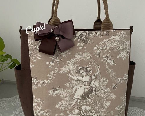 【専用】お散歩バッグ ベージュ カーゴ リメイク　トート ハンドメイド 専用】お散歩バッグ ベージュ カーゴ リメイク トート