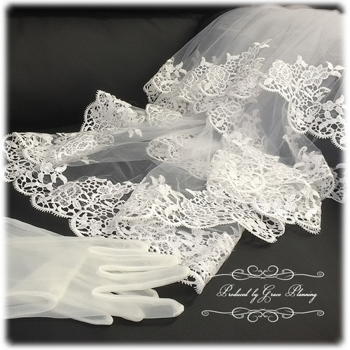 ウェディングベール ウエディングベール マリアベール 花刺繍 花嫁