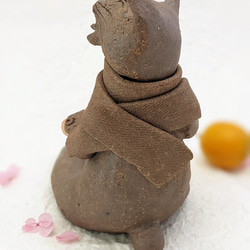 「たい焼き猫」　陶製オブジェ 4枚目の画像