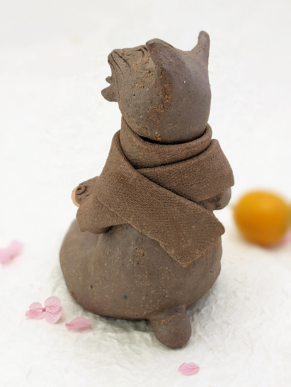 「たい焼き猫」　陶製オブジェ 4枚目の画像