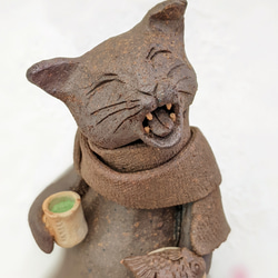 「たい焼き猫」　陶製オブジェ 6枚目の画像