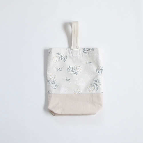 レースフラワー柄の切り替えデザインレッスンバッグセット（2点セット