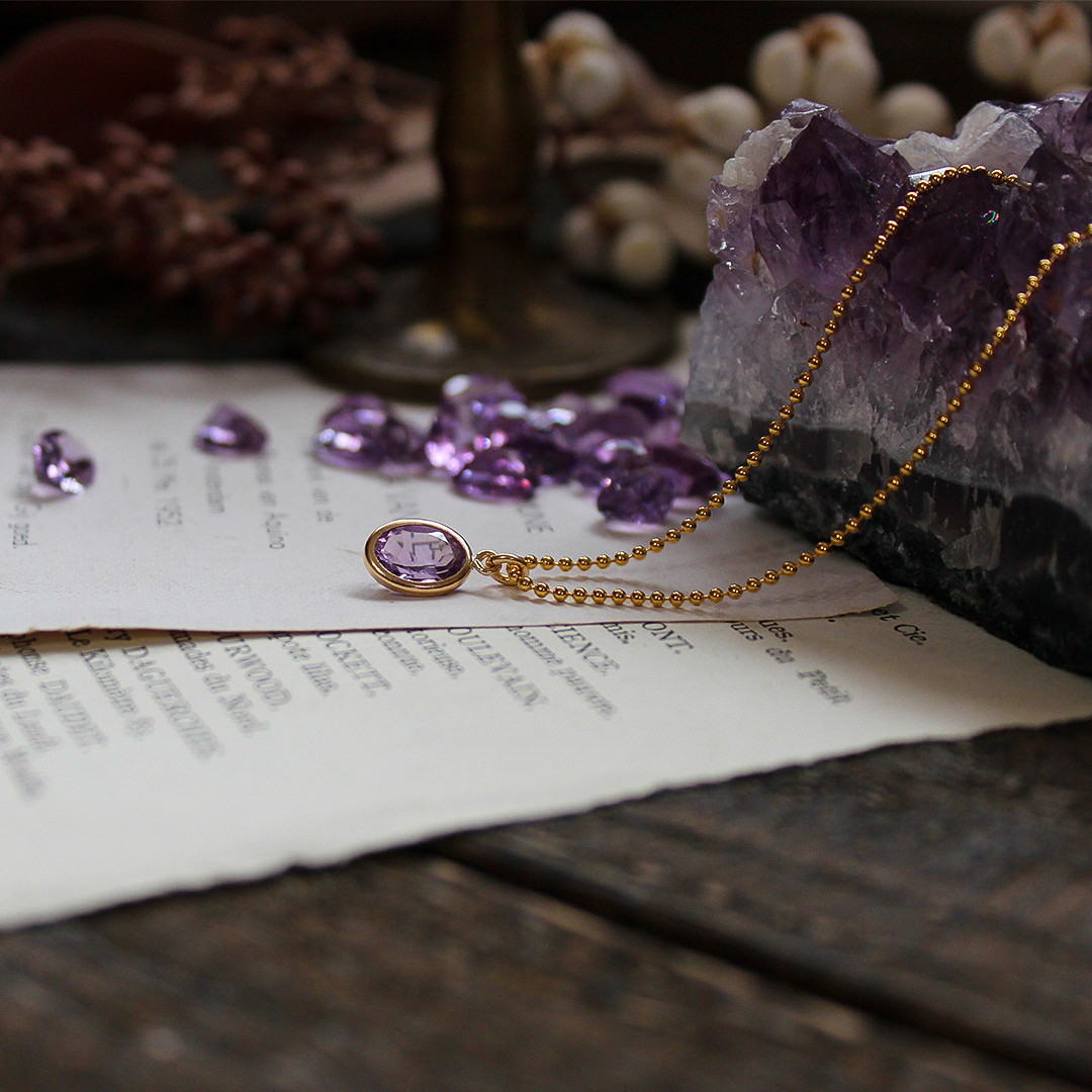 Amulette classic/14KGFネックレス/アメジスト・2月誕生石