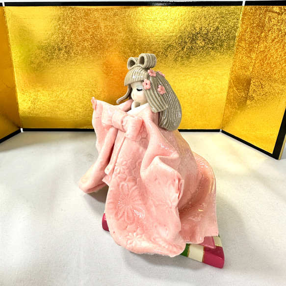 【陶器人形】優しいお顔の雛人形 10枚目の画像