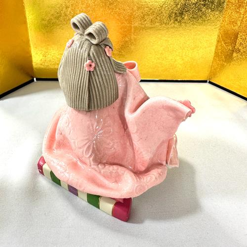 注目ブランド 陶器人形】優しいお顔の雛人形 その他置物 tête-à-tête Atelier アンティーク雑貨