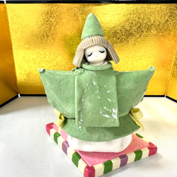 【陶器人形】優しいお顔の雛人形 2枚目の画像