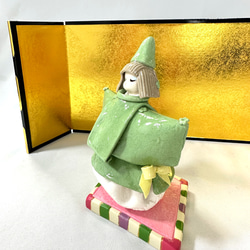 【陶器人形】優しいお顔の雛人形 3枚目の画像