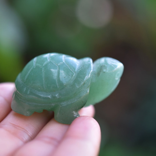 ハンドメイド 置物 Jede 亀☆ミャンマー翡翠 s722 その他置物 Funky