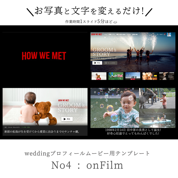 【会場が盛り上がる！！】Netflix風！？プロフィールムービー テンプレート 【No.4 How We Mwt】 4枚目の画像