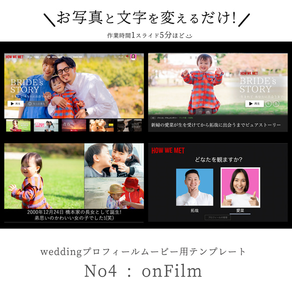 【会場が盛り上がる！！】Netflix風！？プロフィールムービー テンプレート 【No.4 How We Mwt】 6枚目の画像