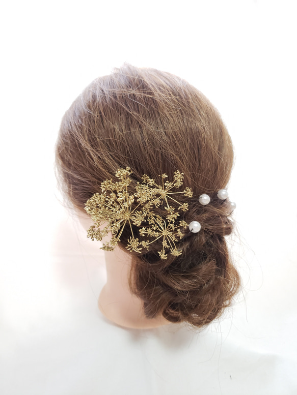 sparkler＊*　自由自在なアレンジ可能♭︎　卒業式　ブライダル　ウェディング　結婚式　ヘアピン　ヘアアクセサリー 5枚目の画像