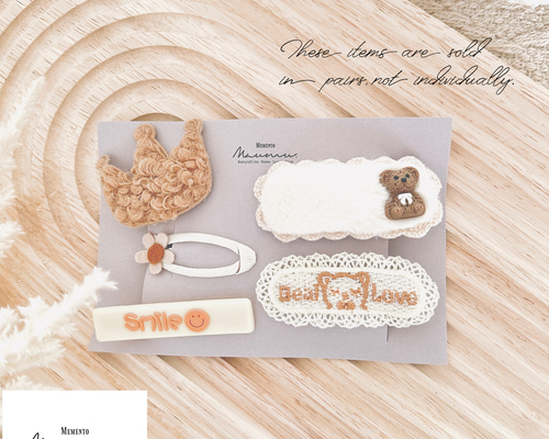 smile☆smile様ご確認用☆ベビーヘアクリップ