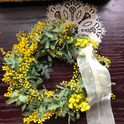 サイズ選べる ミモザリース *ドライフラワー* リース ＊COCO HANA